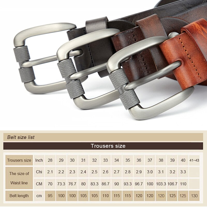 Belt Top Natural Genuine Leather