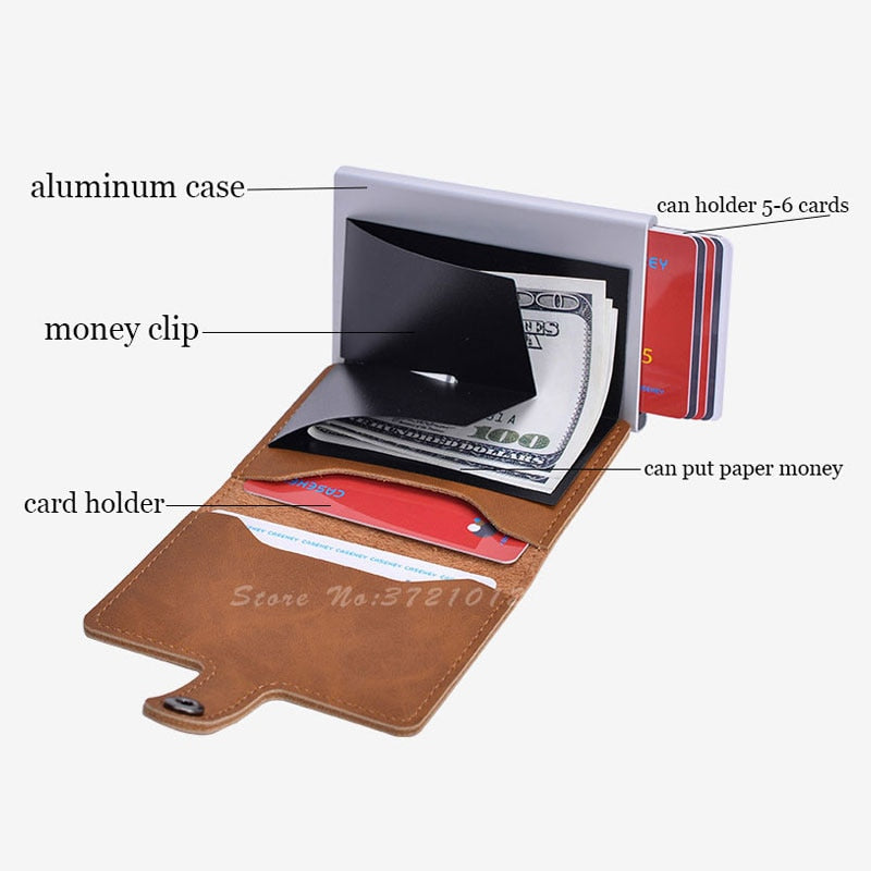 Blocking Vintage Men Credit Card Holder